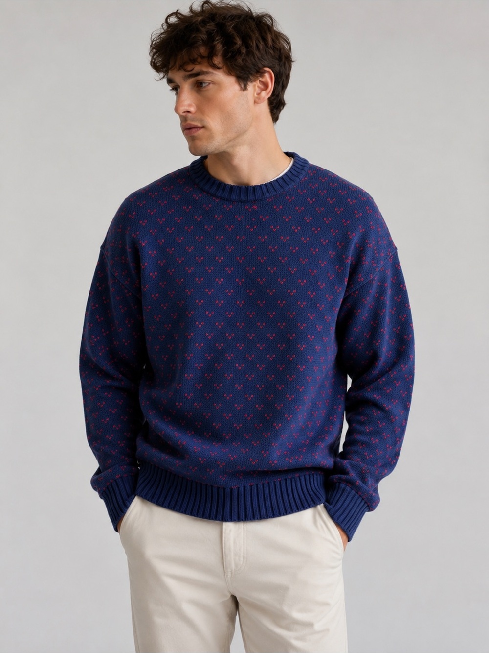90’s Classic Eddie Baurer Men’s Ribbed Knit Sweater | Size Large